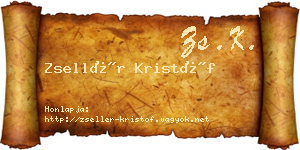 Zsellér Kristóf névjegykártya